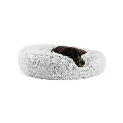 Best Friends by Sheri - Lit Donut Fourrure Blanc (30&quot; x 30&quot;)